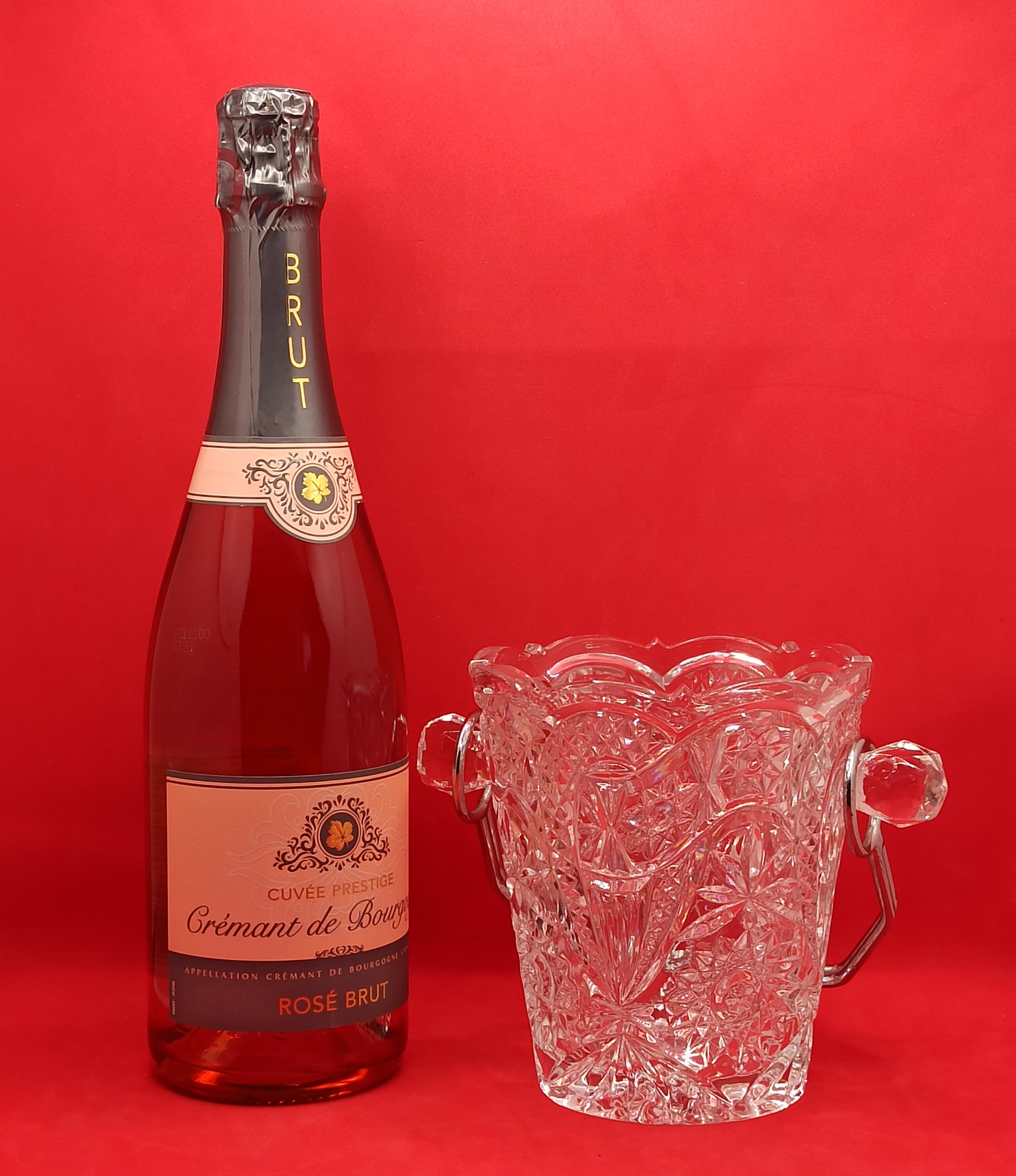 Seau A Glace en Cristal de Plomb, Rafraichissoir Glaçon, Lorraine France, Ancien Collection Luxe, An