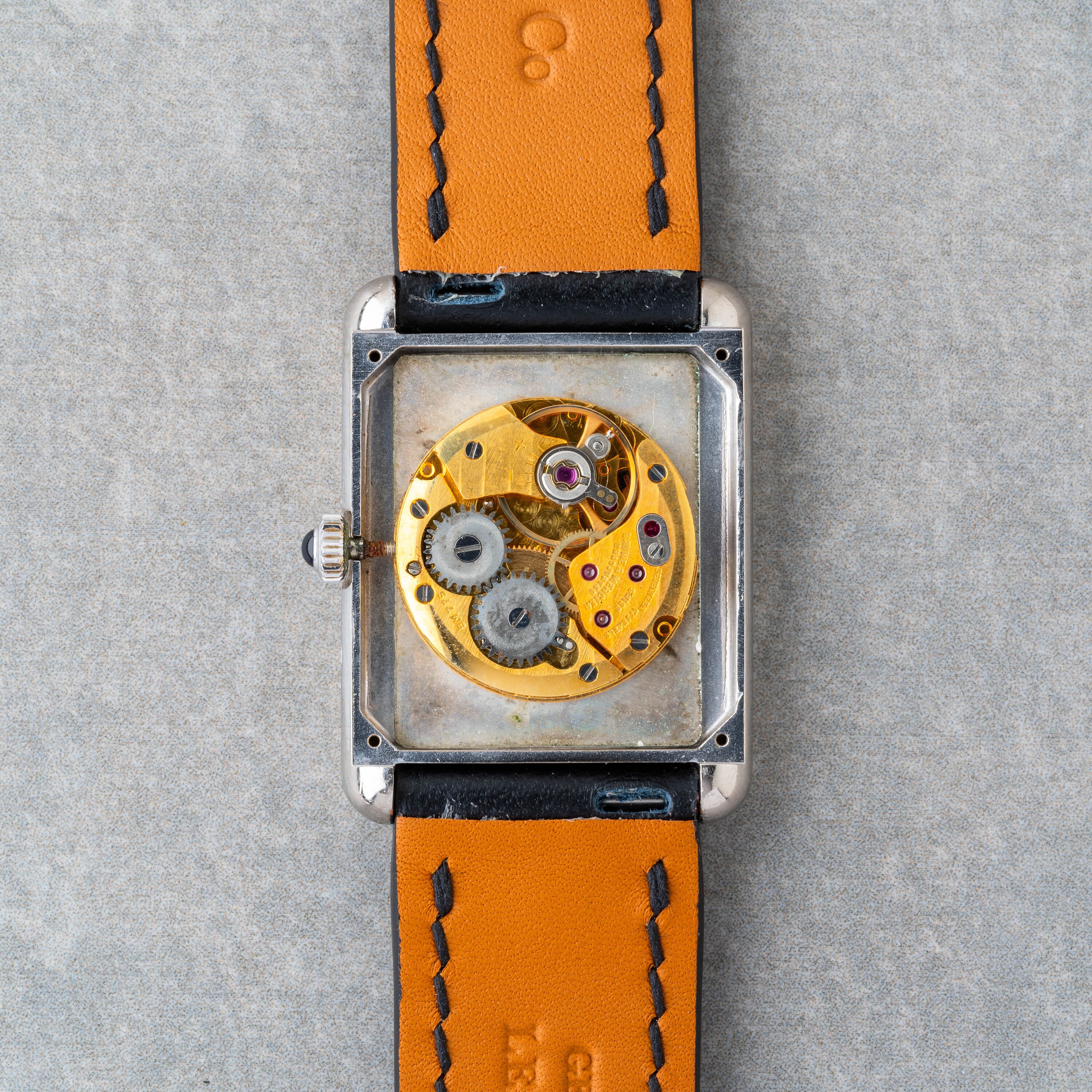 1970s Baume & Mercier 18K White Gold Mechanical Tank Ref