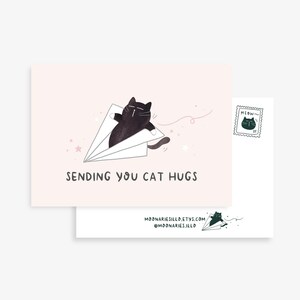 just because card cat card for her card for friend card for best friend bestie card work bestie card goodbye card sympathy card cat postcard