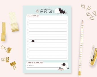 cat to do list funny to do list notepad planner notepad for fridge teacher notepad planner accessories daily to do list