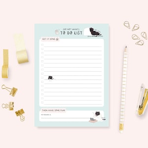 cat to do list funny to do list notepad planner notepad for fridge teacher notepad planner accessories daily to do list