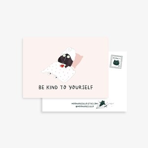 self care cards cat postcard kawaii cat card cat greeting card family card mindfulness cards artist postcards mini art prints self love art