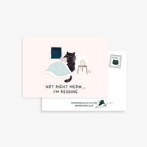Funny cat postcard quotes book mark black cat card funny cat card cat post card friendship card teacher card mentor card positivity card
