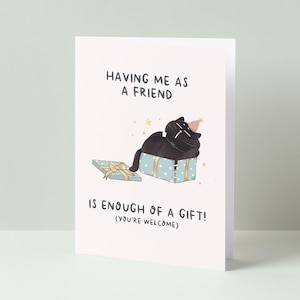 Funny cat birthday card birthday card for best friend cat memes cat birthday card black cat birthday card