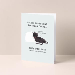 funny cat birthday card birthday card for best friend birthday card for husband cat birthday card black cat birthday card