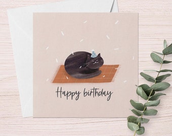 Cat birthday card for her, cat birthday card, cat birthday card daughter, funny cat birthday card, birthday card for cat lovers