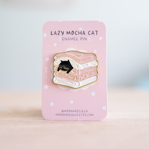 Sleeping Cat Enamel Pin Cute Fun Kawaii Black Kitten Lapel Pin Bundle Cat Owner Lover Accessory Unisex Jacket Backpack Decor Pin