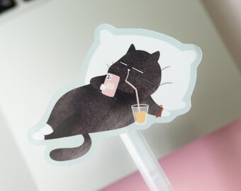 unique stickers, cat laptop stickers, meme sticker, cat vinyl stickers, cute cat stickers, black cat sticker, funny cat stickers,