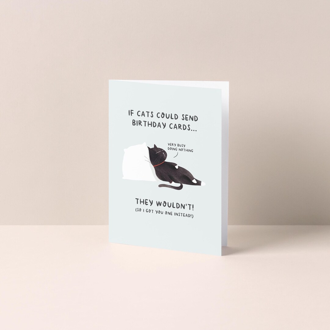 Funny Cat Birthday Card Birthday Card for Best Friend Birthday Card for ...