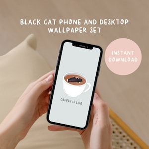 Black Cat Desktop Wallpaper Phone wallpaper Windows & Mac Desktop Wallpaper Desktop Wallpaper Cat Laptop Wallpaper Desktop Wallpaper Kawaii
