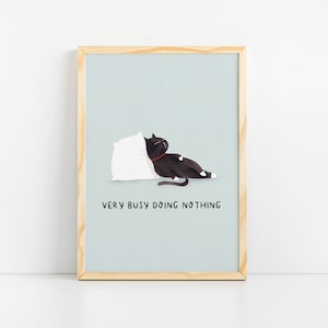 Cat lover gift, funny cat art print, cat illustration, black cat Illustration, minimalist cat art, cat artwork print, cat illustration print
