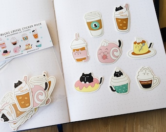 Happy planner sticker pack planner sticker cat coffee sticker black cat sticker pack anime cat sticker pack cat meme sticker pack