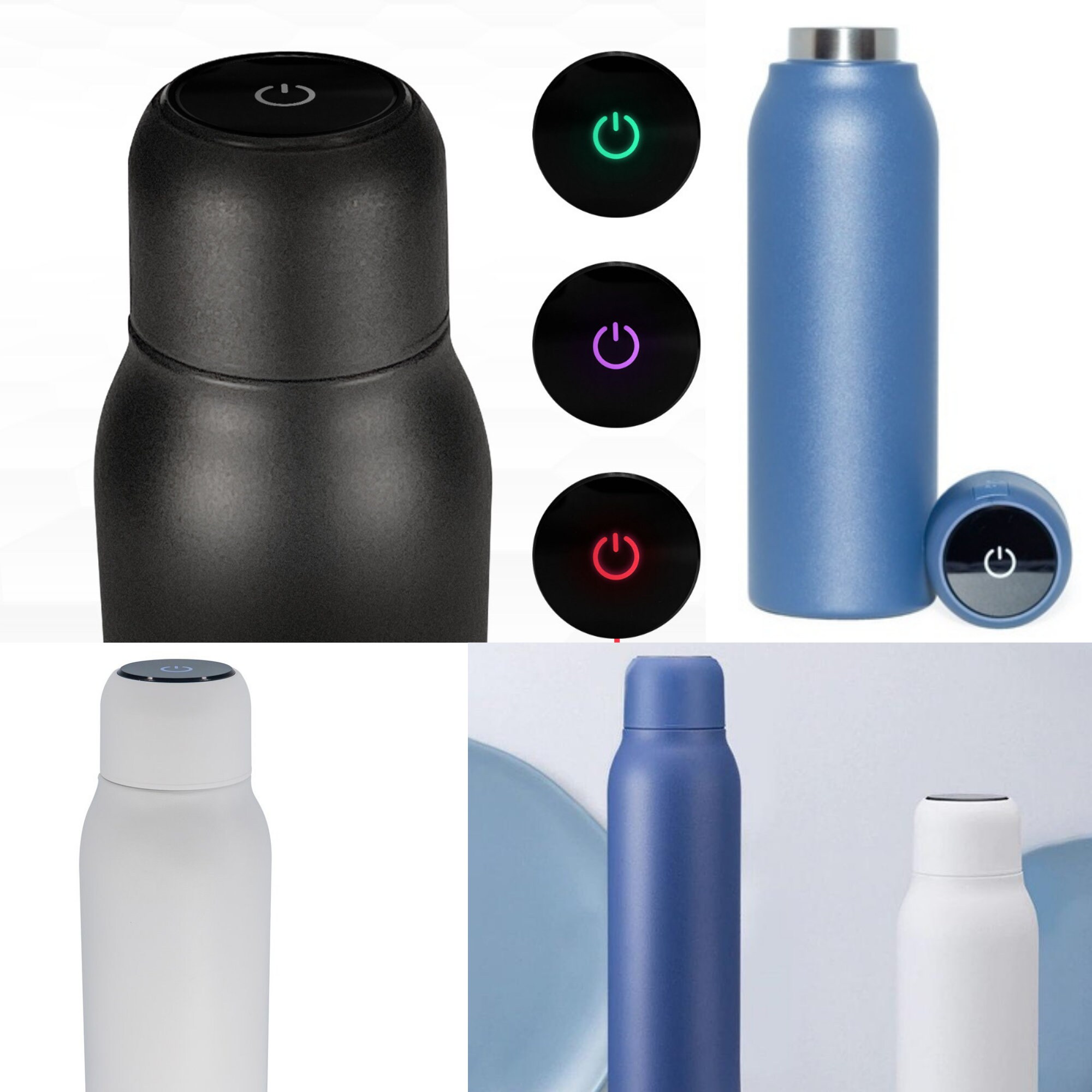 Smart UV Sterilizer Vacuum Water Bottle Etsy