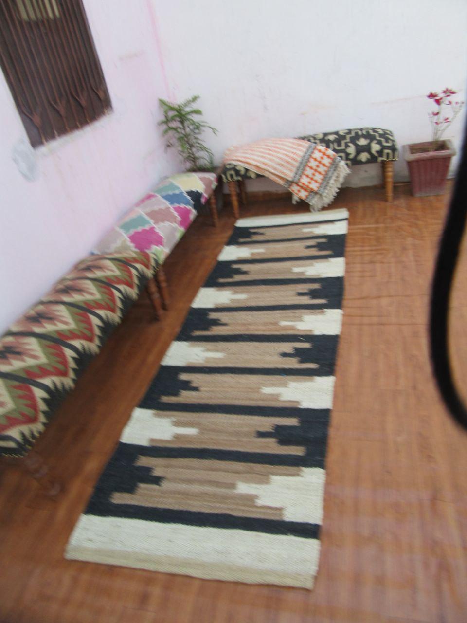Lsx Rug 3x9 Ft Black White Hemp Jute Runner Rug,indian Handmade Custom Size ...
