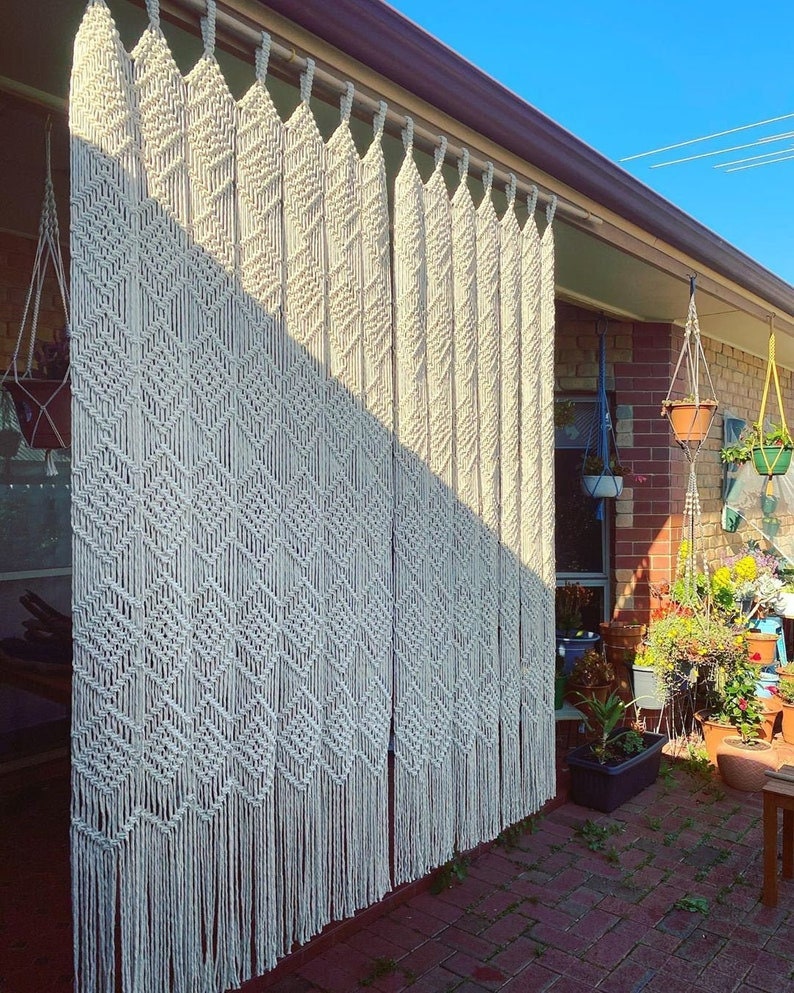 Macrame Headboard Wall Art Decoration Large Wall Hanging Etsy