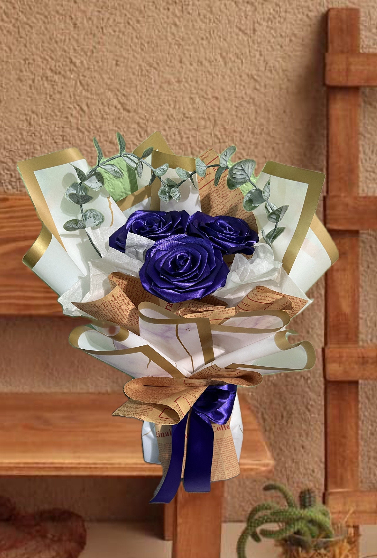 Mini Paper Rose Bouquet / Ramo De Rosas De Papel / Desk Flowers / Ramo  Buchon / Desk Decoration 