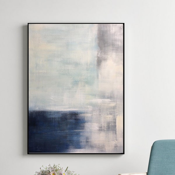 Blue Grey Wall Art Etsy