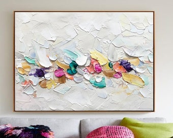 Colorful abstract oil painting,Large contemporary wall art,Large texture abstract painting colorful,Abstract art large canvas art modern art