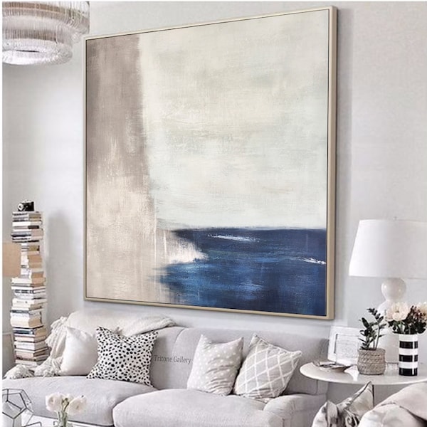 Blue Grey Wall Art Etsy