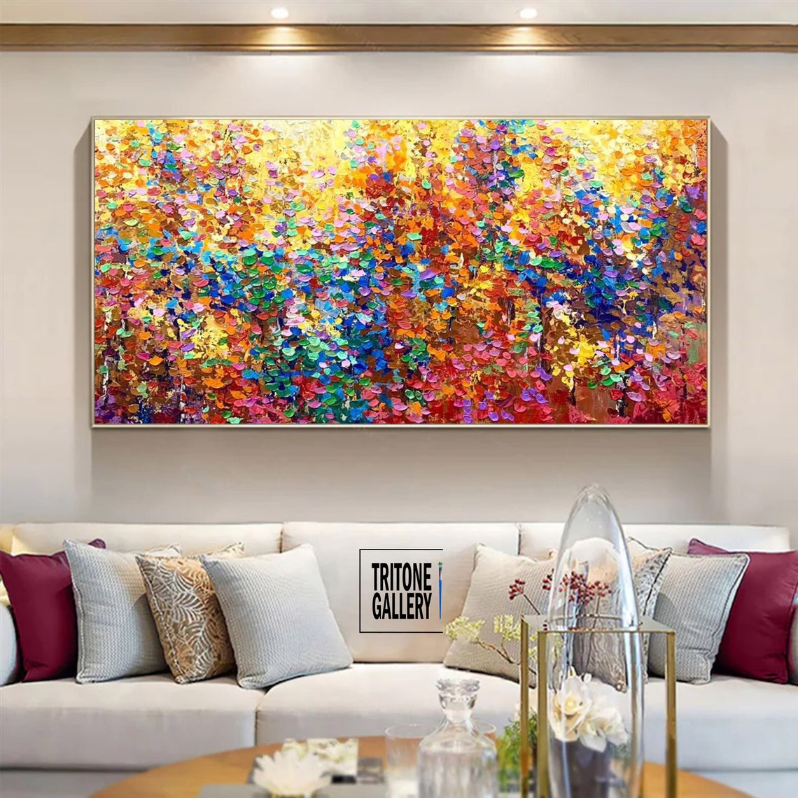 Colorful Abstract Oil Painting Large Contemporary Wall Art - Etsy