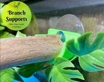 Branch Supports with Plant Hook - 2 Supports Per Pack - Laguna Reptiles