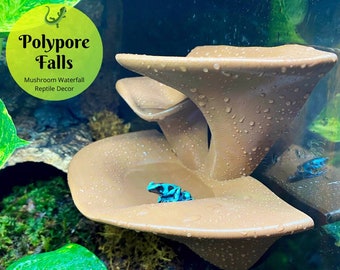 Polypore Falls - Mushroom Waterfall Reptile Decor - Laguna Reptiles