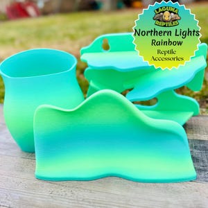 Northern Lights Rainbow Reptile Accessories - 3D Printed - Laguna Reptiles