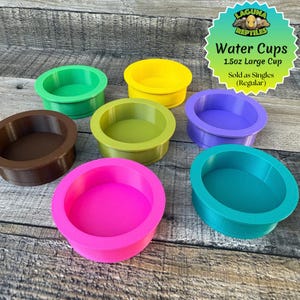 1.5oz Large Cup (Regular) - Sold As Singles - Washable Gecko Food and Water Dish - Laguna Reptiles