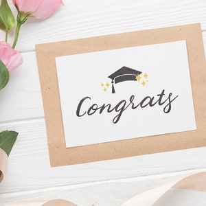 Printable Graduation Card, Congratulations Graduate, Congrats Grad, Congratulations Card, Folding Graduation Card, Class of 2024, 5x7digital