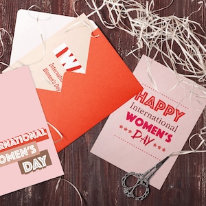 Internationale Frauentagskarte druckbar, Happy Women es Day Karte Set, Women Power, druckbare Karte, Druck&Download, Digitaler Download, 5X7
