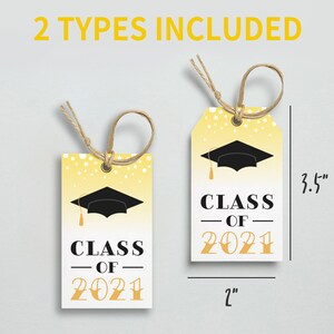printable graduation tags graduation party tags class of etsy