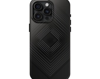 Schwarze Handyhülle für iPhone 15 Pro Max, 14, 13, 12, 11, XR, 8+, 7, SE - Harmonic Ssymmetrische Balance