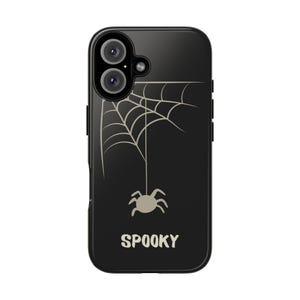 Goth Spider Web Phone Case, Spooky Black Design, iPhone 16 Pro Max 15 14 13 12 11 XR 8+ 7 SE, Galaxy S24 S23 S22, Pixel 8 7 6