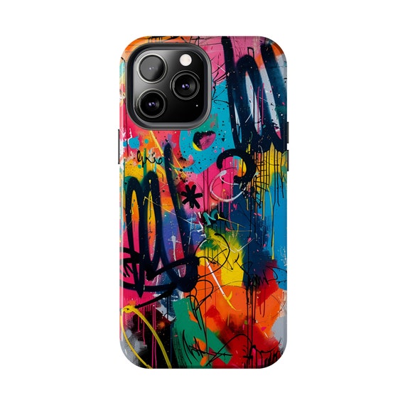 Graffiti Phone Case, Tough Art Case for iPhone 15 Pro Max, 14, 13