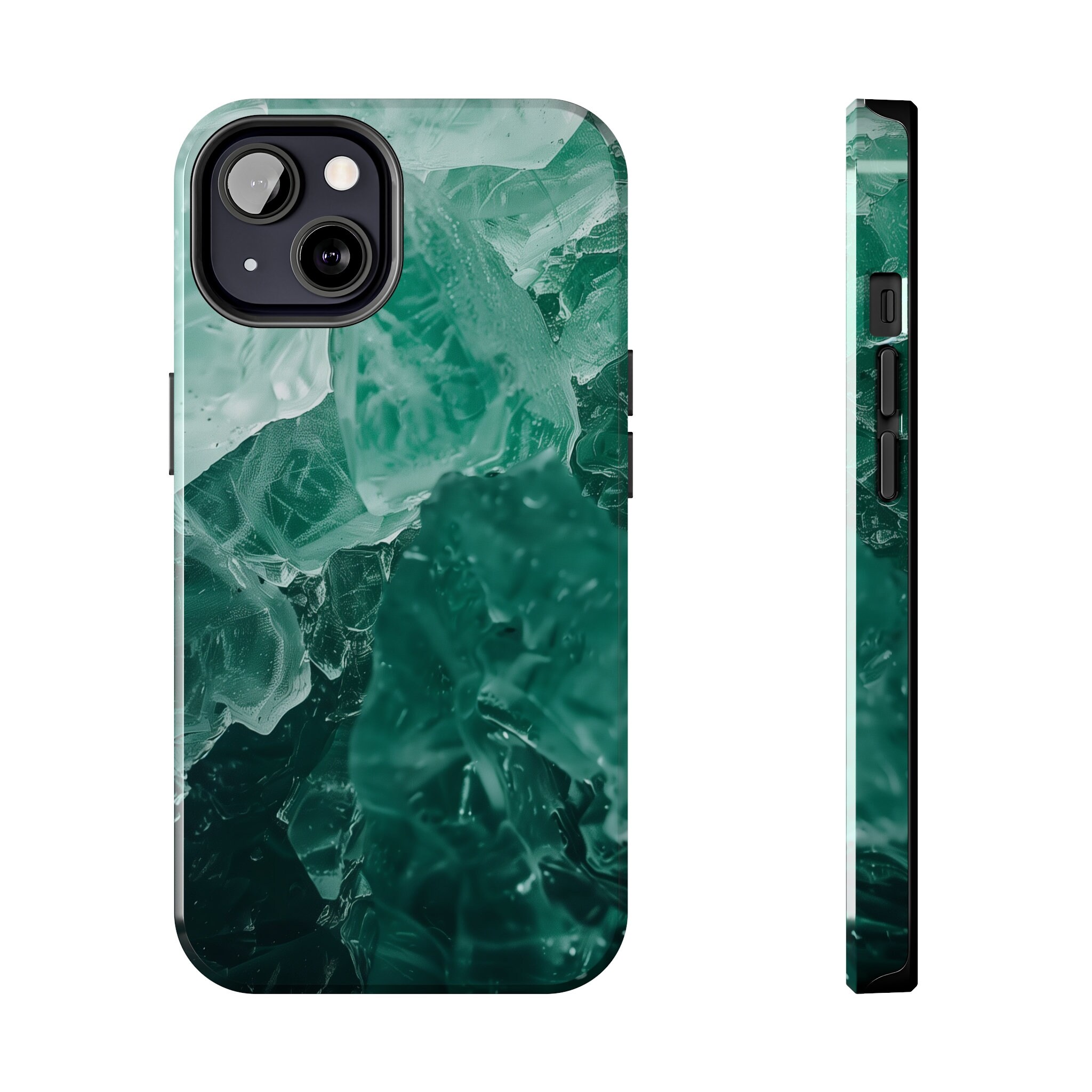 Black Ice Phone Case for iPhone 15 Pro Max, 14, 13, 12, 11, XR, 8+