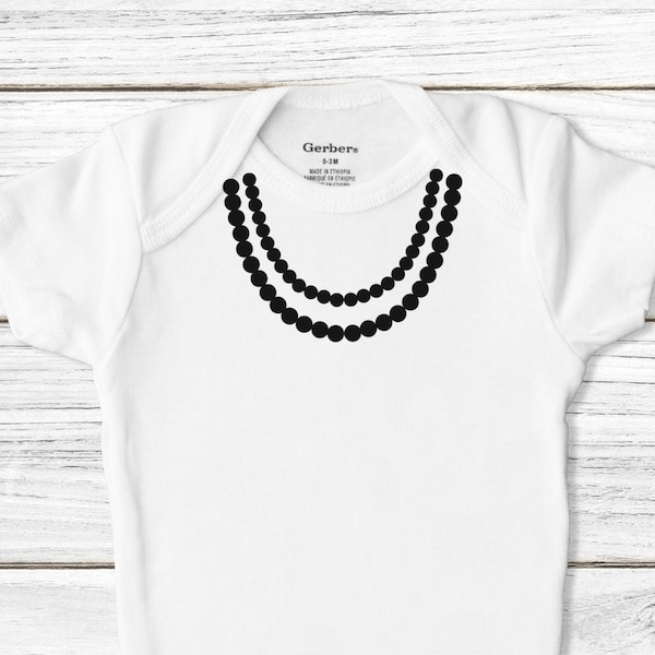 Pearl necklace SVG | Baby Necklace svg | Necklace SVG | Onesie svg | cut file | Cricut | Silhouette | girly svg