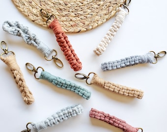 Mini Macrame wristlet/Key fob/Wristlet / stocking stuffer / gift / teacher