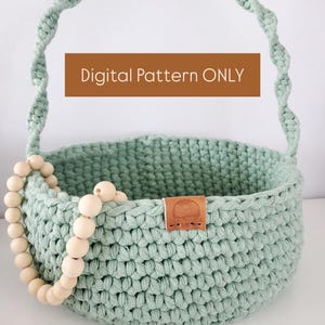 Easter Basket Crochet Pattern | Crochet Pattern For Solid Colored Basket