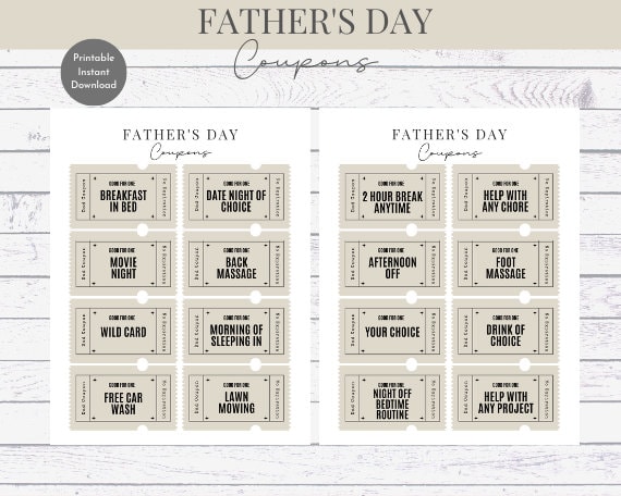 Father's day coupons discount