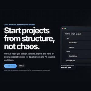 Markive Project Structure Builder – Local-First Digital App (Digital Download)