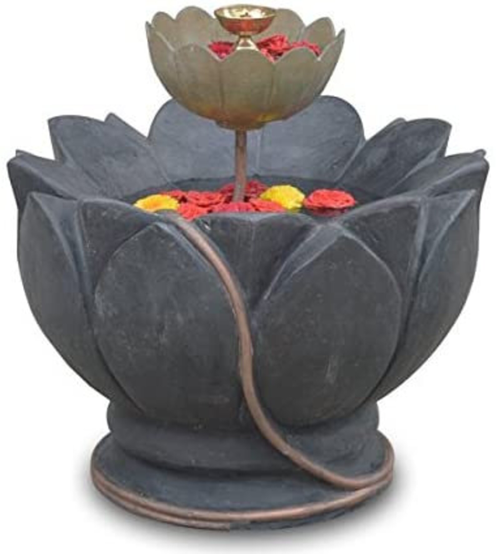 Uruli A Faux Stone Lotus Decor for Flower Etsy