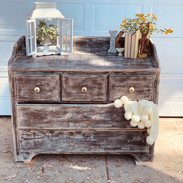 Sold!!! Do Not Buy! Rustic, Farmhouse Baby Changing Dresser