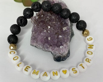 22 Grams Unisex Coleman 8 Sterling Silver Mixed Stone Oval Link Bracelet