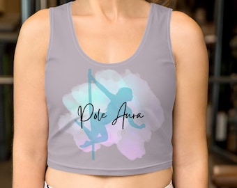 Tailliertes, kurzes Pole Dance-Tanktop für Damen | Pole Aura Athletic Shirt für Pole Dancer und Pole Fitness | Mehrere Farben