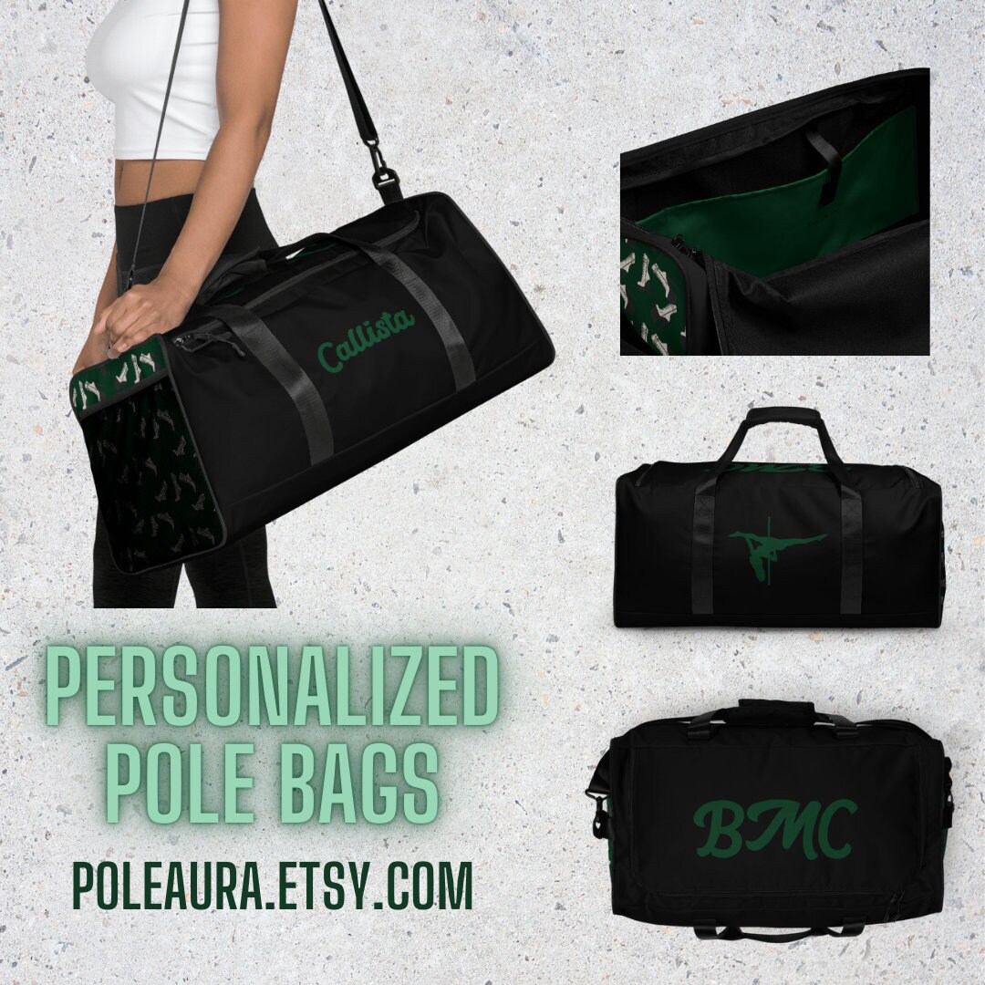 Personalized Pole Dancer Duffel Bag Water Resistant Multiple Pockets