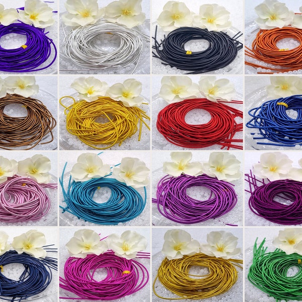 20 Colours Smooth Flexible French Wire Dabka .5/.7/1mm/1.2mm, 5g, Bullion Gijai Jaceron Cannetille Gimp Luneville Embroidery, Goldwork Wire