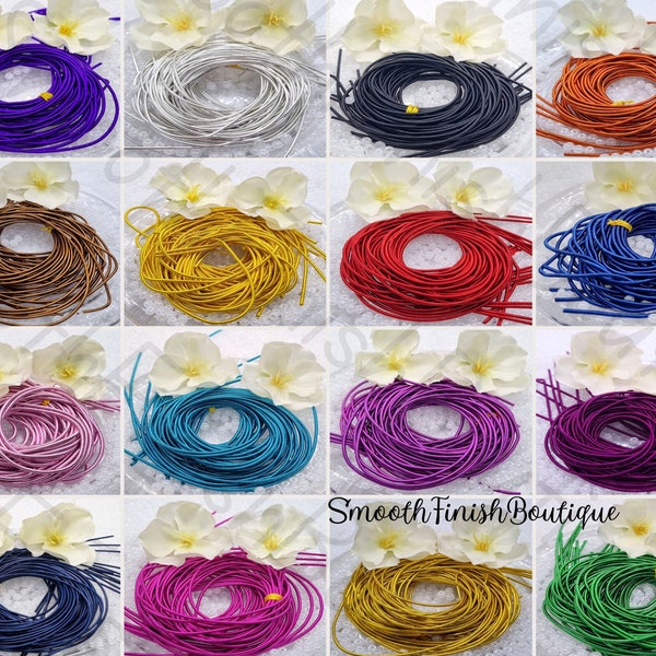 20 Colours Smooth Flexible French Wire Dabka .5/.7/1mm/1.2mm, 5g, Bullion Gijai Jaceron Cannetille Gimp Luneville Embroidery, Goldwork Wire