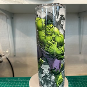 20oz maigre en acier inoxydable Tumbler- Sublimation- Bandes dessinées de super-héros Hul comics