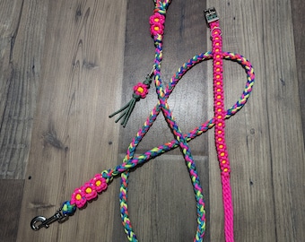 Custom Flower Collar & Leash Set
