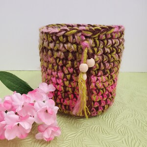 Crocheted Basket - Decorative Storage Basket
